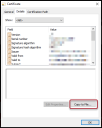 SSL Certificate - Copy to File Button Location